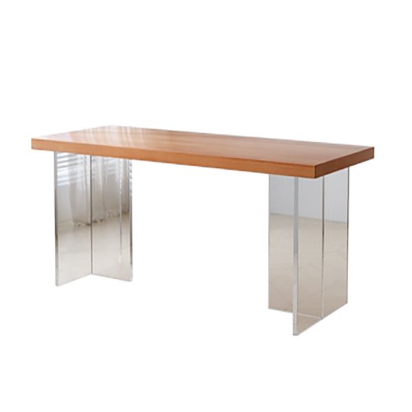 Medieval Modern Solid Wood Table Rectangular Table with Double Pedestal