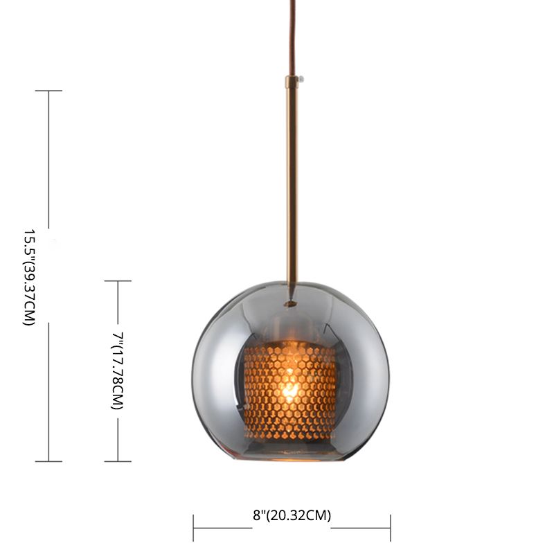 1-Licht-Glas-HABE-Beleuchtungsbehandlung Minimalismus Anhänger Lichtkit für Esszimmer