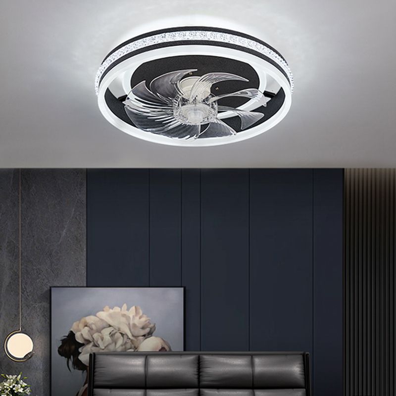 Modern Style LED Ceiling Fan Light Creative Flush Mount Light for Living Room