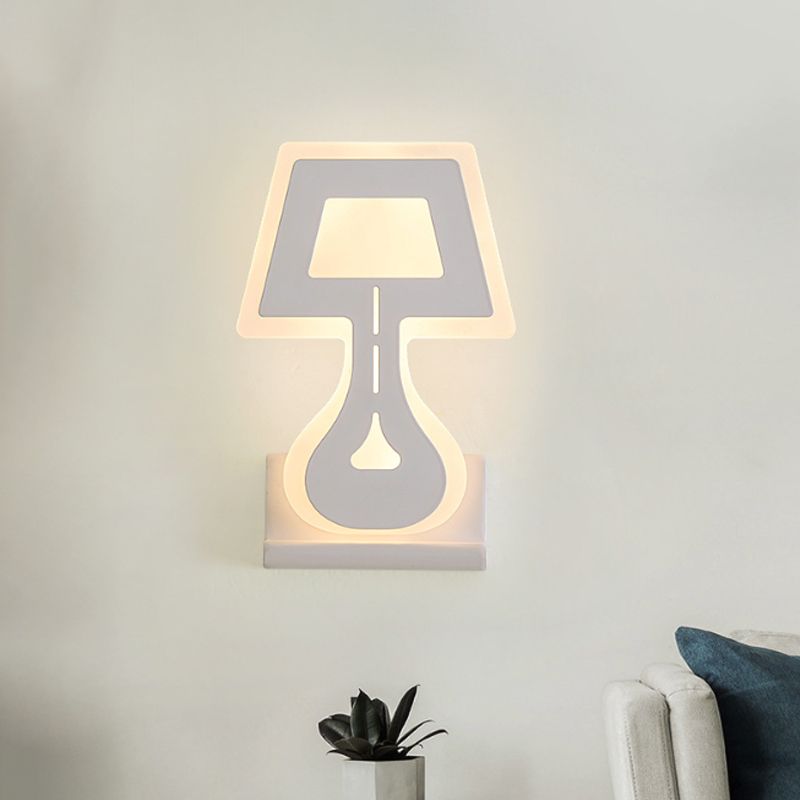 Moderne LED -Wandleuchten mit Acrylschatten schwarz/weißer Schreibtisch -Lampen -Wandbeleuchtung in warmem/weißem Licht
