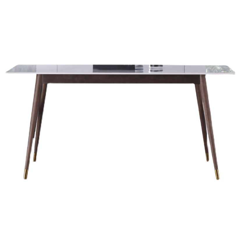 Minimalist Traditional Height Sintered Stone Dining Table Rectangle Dining Set For Home