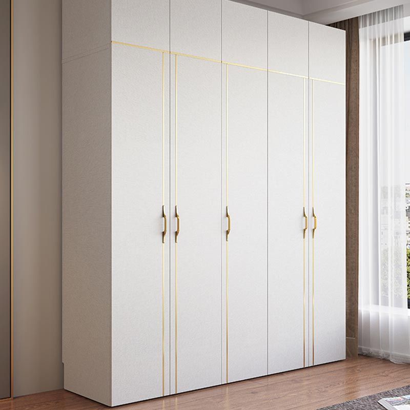 Contemporary Style Wood Wardrobe White Colour Soft Close Drawer Wardrobe Closet