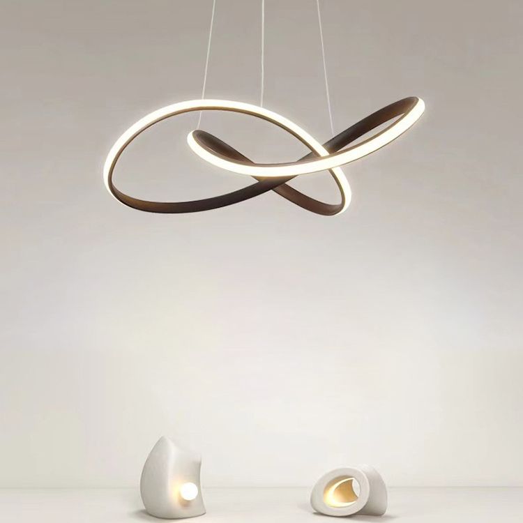 Modern Linear Pendant Lighting Fixtures Silica Gel Hanging Light Kit