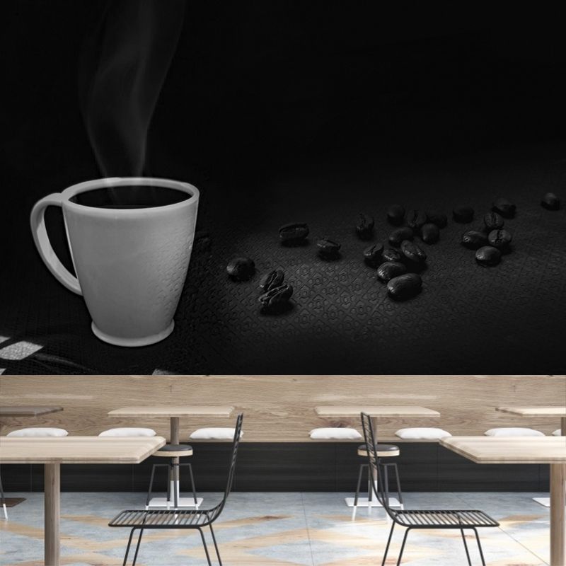 Photographie murale de grains de café, couleur douce, papier peint résistant à la moisissure pour décoration murale