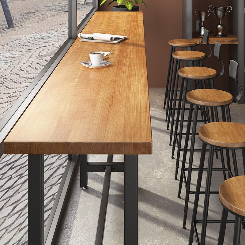 Rectangular Bar-height Table Solid Wood Bar Table with 41.3-inch Height