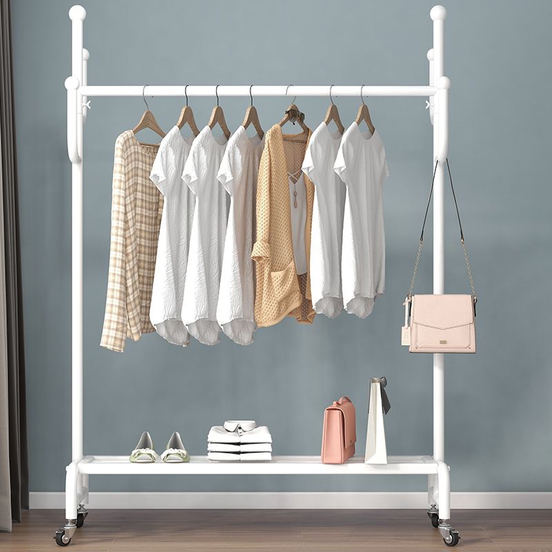 Metal Iron Open Armoire Contemporary Style Armoire with Clothing Rod