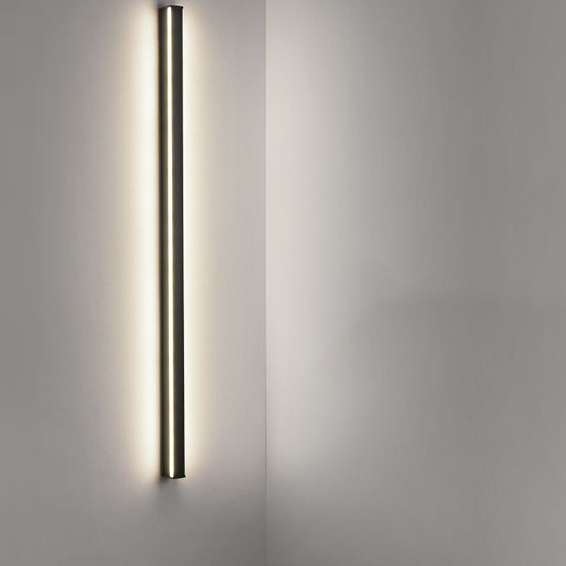 Linearer Wandleuchte moderne Metall 1 Lichtwand montieren Licht in Schwarz