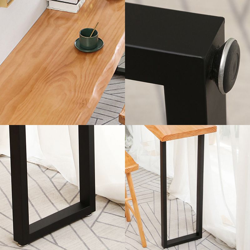 Tavolo da pranzo a barre rettangolo contemporaneo tavolo da bar in legno con base a slitta