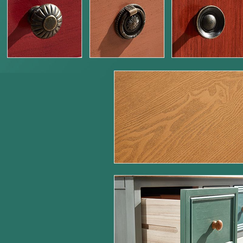 Coastal Storage Chest Dresser Solid Wood Dresser with 7/10/12 Drawers