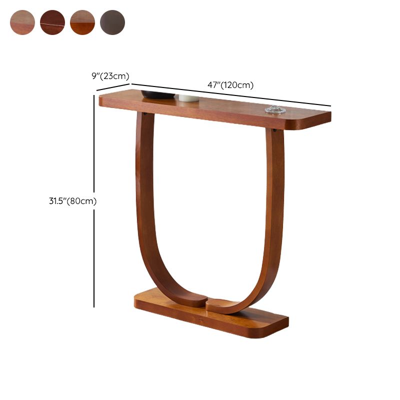 Solid Wood 31.5" Tall Console Table 1-shelf Accent Table for Hall
