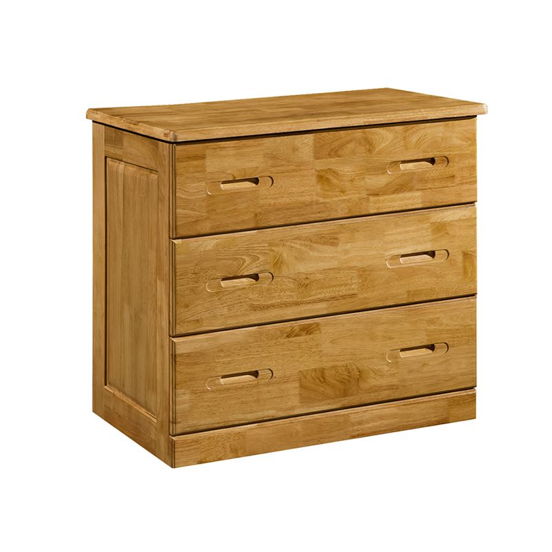 Contemporary Bedroom Storage Chest Rubber Wood Vertical Chest with Drawers