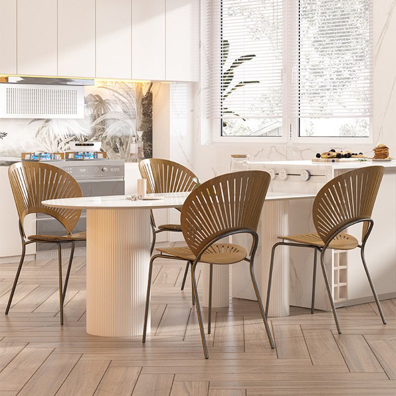 1/2/4/5 Pcs Stone 3 Legs Standard Height Dinette Table with Chair