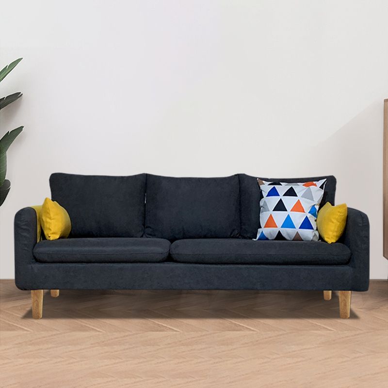 Linen Modern  Sofa 30"W Square Arm Sofa for Living Room with Storage