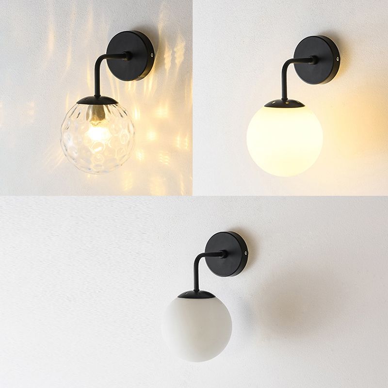 Globe Shade Wall Light Glamp 1 licht Moderne minimalistische stijl SCONCE LICHT VOOR SLAAPKAMER