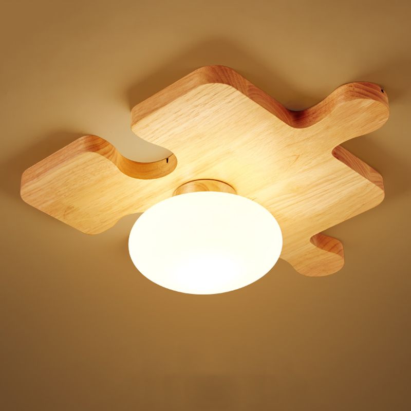 Luz moderna de techo montado en el techo Luz de techo de madera nórdica