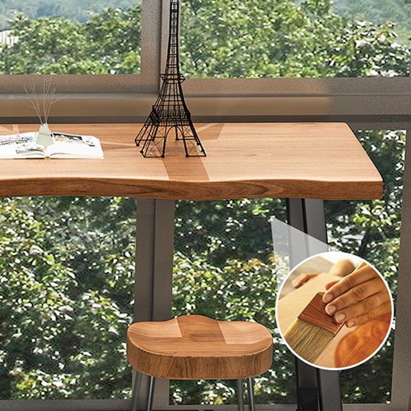 Pine Solid Wood Bar Dining Table Industrial Rectangle Bar Height Table