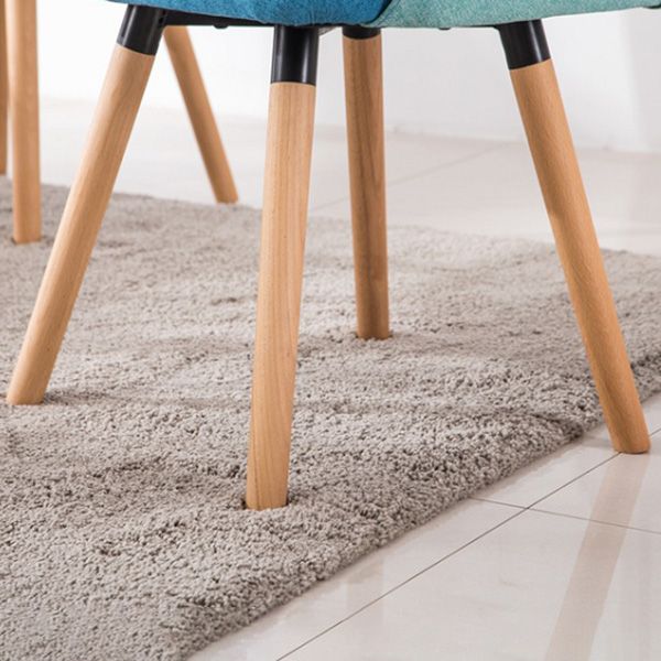 Nordic Style Solid Wood Dining Room Chair Upholstered Arm Chair for Home Use