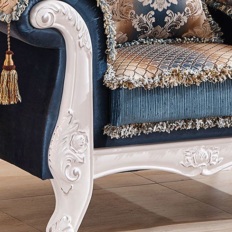 Tight and Tufted Split-Back Rolled Arm Sofa Couch for Three People