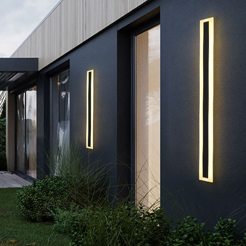 Metal Linear Wall Mount Lamp Simple 1 Light Wall Mounted Light Fixture