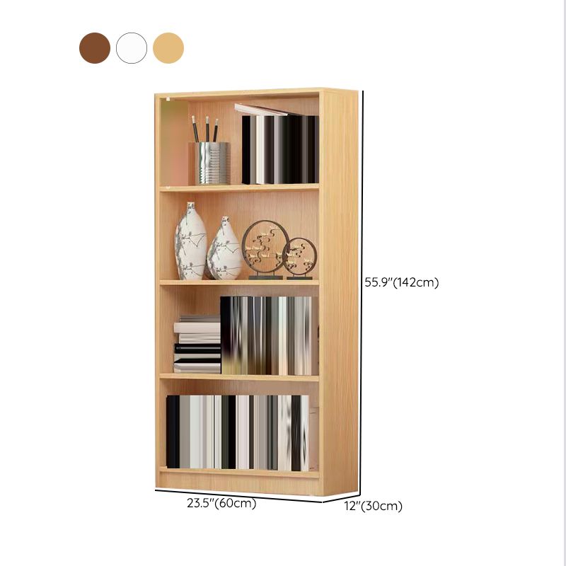 Modern Closed Back Standard Bookshelf Engineered Wood Bookcase