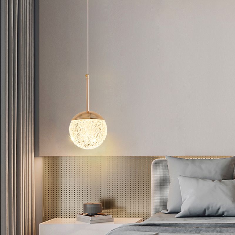 LED Hanging Light Fixture Modern Simple Style Living Room Pendant Light