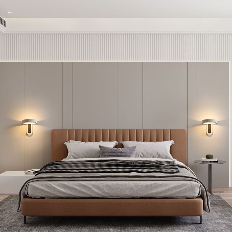 Nordic Style Aluminum Wall Light Circle Shape Rotatable Wall Lamp for Bedroom
