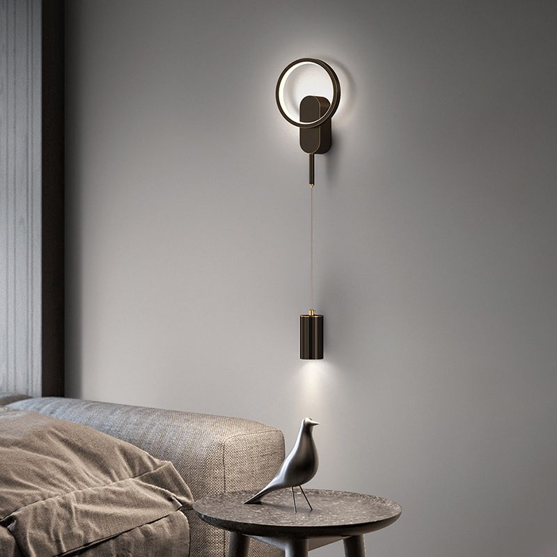 Metal Geometric Wall Sconce Lights Modern 2 Lights Wall Lighting Fixtures