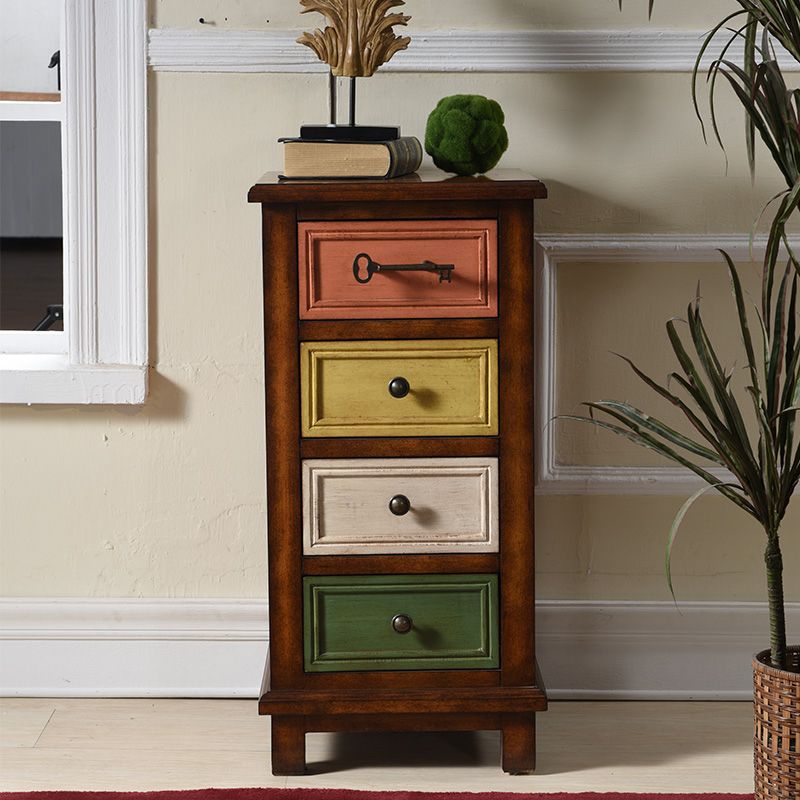 Rectangle Industrial Accent Cabinet Wood Pendant Pulls Cabinet with Drawer