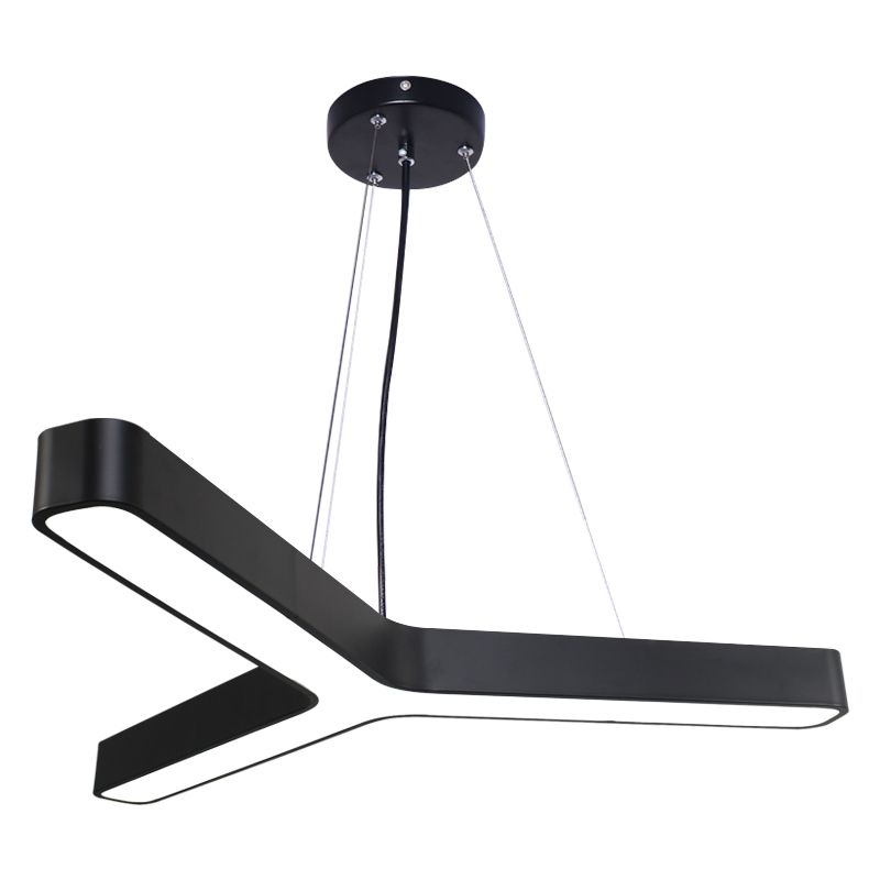 Lampada a sospensione a forma di Y metal a led contemporanea a soffitto appeso per palestra