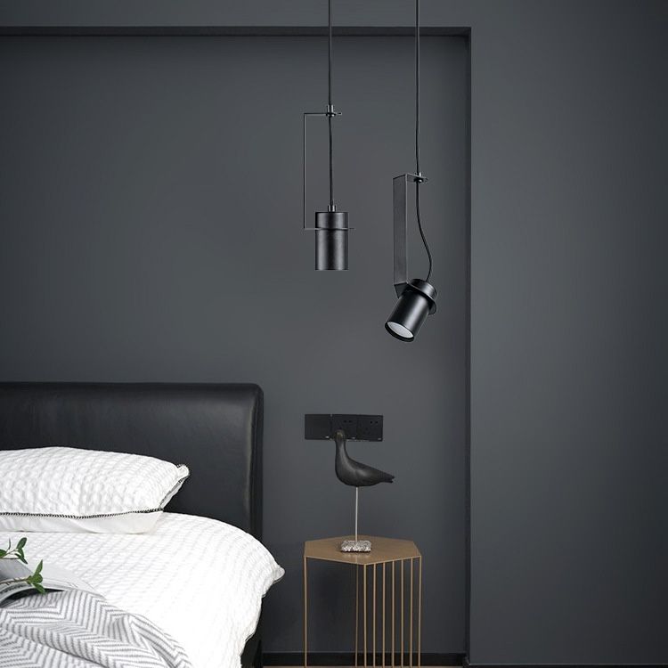 Zylindrischer Anhänger Spotlight Nordic 1 Head Metal Down Lighting Feature für Schlafzimmer