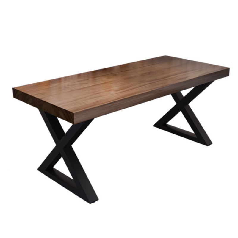 Industrial 1/4/5 Pieces Dining Set Rectangle Pine Wood Dining Table for Dining Room Cafe