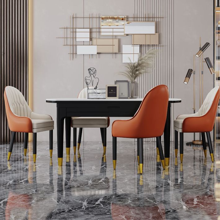 Silla escandinava para el hogar, sillón tapizado con respaldo Parsons, silla de comedor de madera