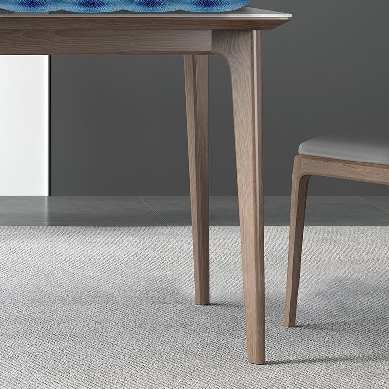 Contemporary Stone Rectangle Table Set 1/2/4/5/7 Pieces Dining Set