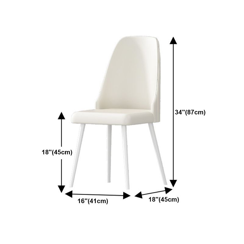 1/2/5/7 Pieces White Dining Set Sintered Stone Rectangle Dining Set with Leather Chairs