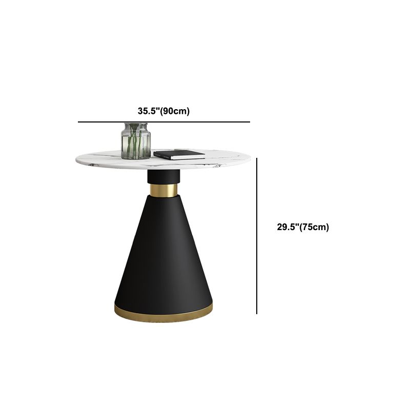 Modern Style Sintered Stone Dining Table Set Round 1/2/5 Pieces Dining Set for Home Use