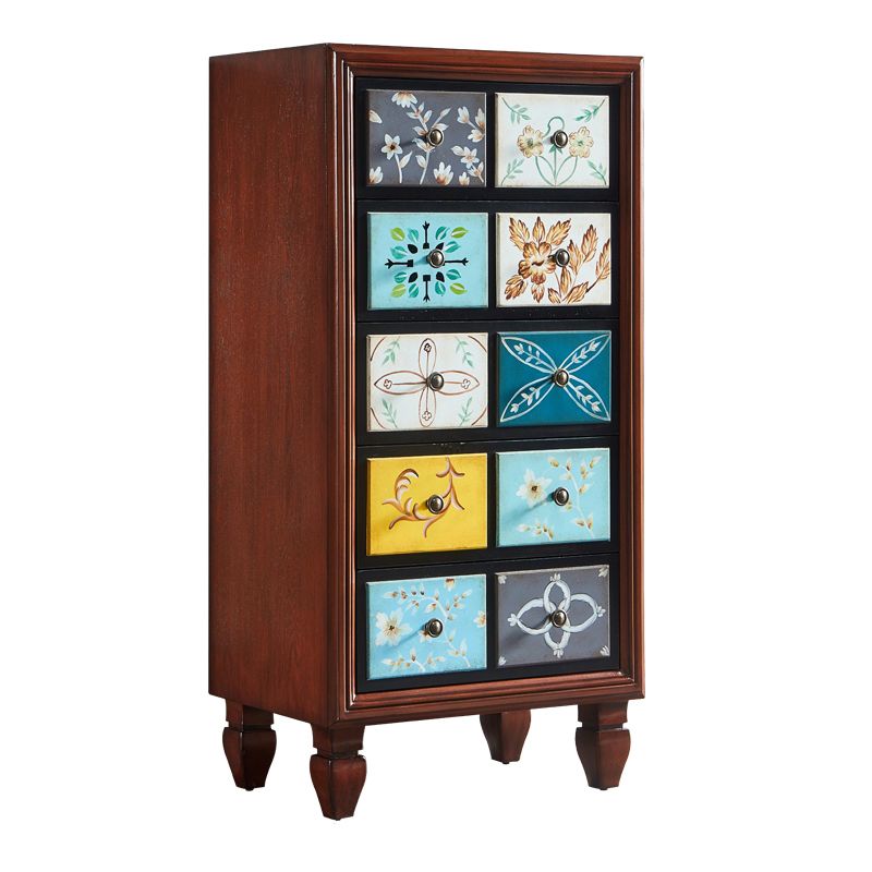 Mid-Century Modern Wood Cabinet Knobs Side Cabinet with Drawer