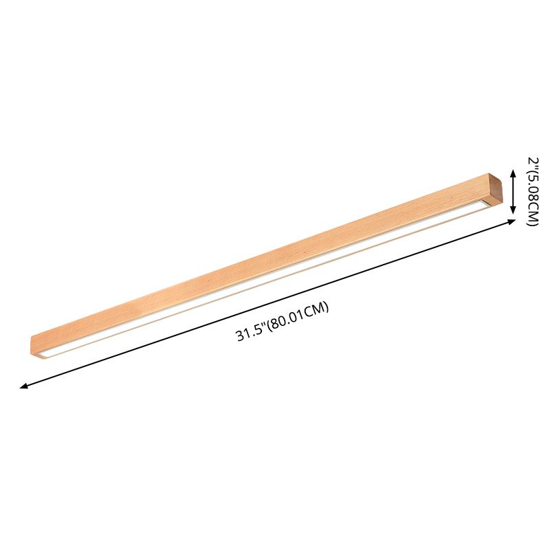 Luz de montaje claro lineal luz de techo LED incorporada en la Sala de estar de acrílico Nórdico