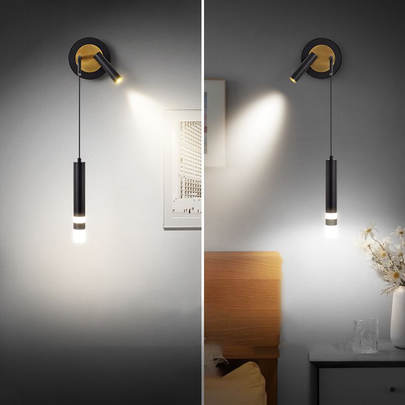Lámpara de lectura de cabecera LED moderna 2 lámpara de luz de pared ligera para dormitorio