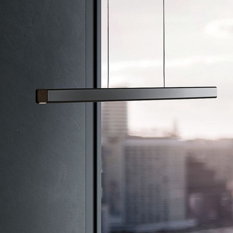 Contemporary Style Linear Island Pendant Metal 1- Light Island Light Fixture