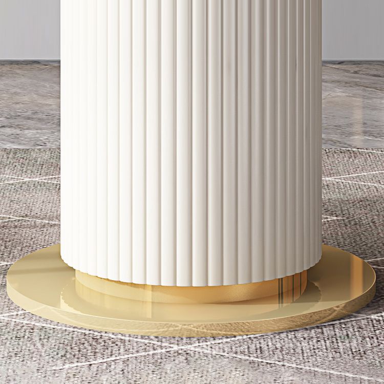 Glam 1/3/4/5/7/9 Pièces Pièces Table à manger Round avec des mobilier de plateau tournant en pierre fritté