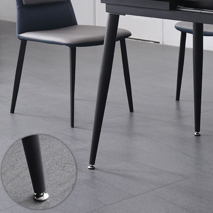 4-foot Stone Dinette Table Industrial Style Rectangle Dining Table with Drop Leaf