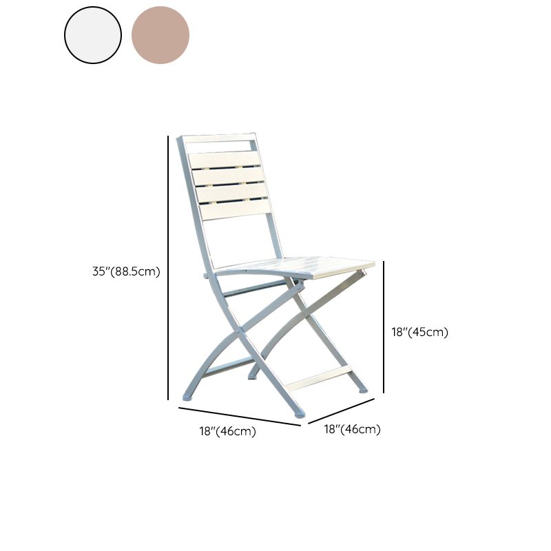 Metal Patio Dining Chair Modern Armless Outdoors Dining Chairs