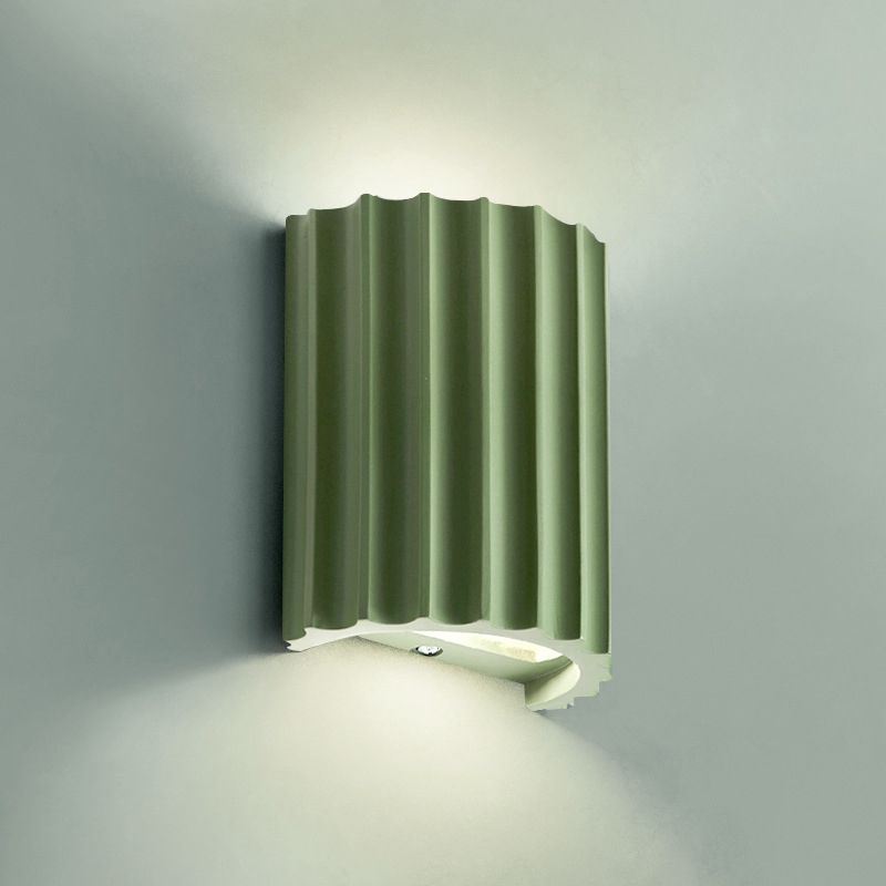 Modern Style Half Cylinder Wall Light Resin 2 Light Sconces for Bedroom