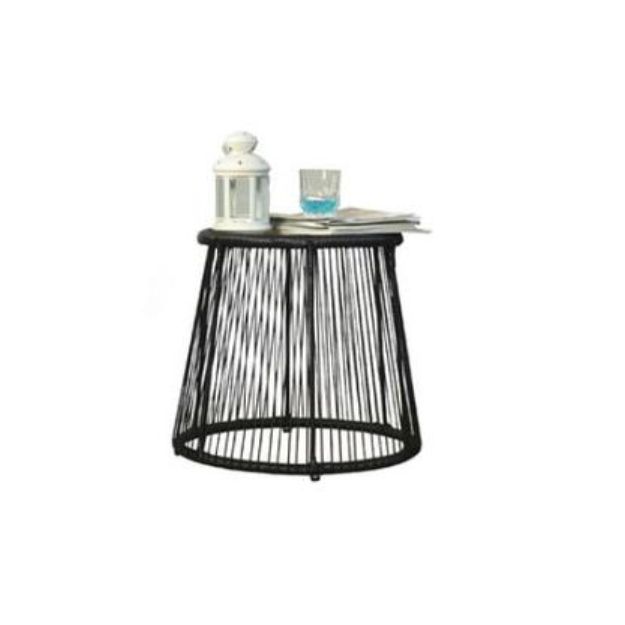 Modern Outdoor Dining Table Set 1/3 Pcs Rattan and Metal Frame Patio Table and Chairs
