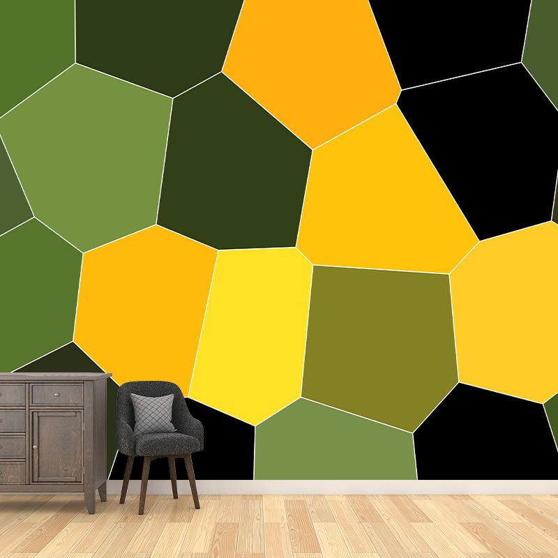 Mosaic Geometry Murals for Living Room Bedroom Dining Room, Waterproofing