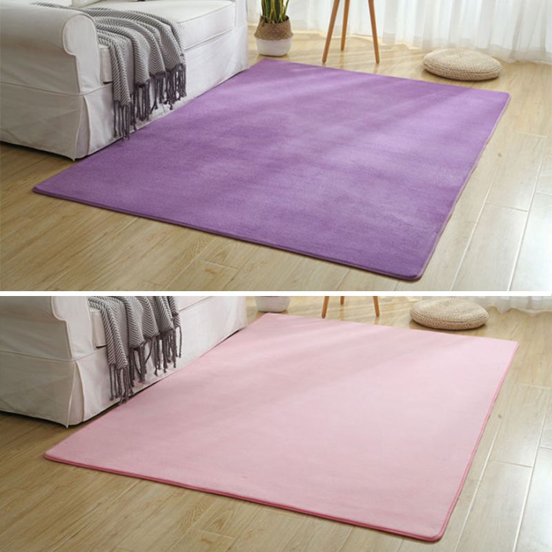 Tapis gris salon de couleur pure de tapis de tapis en polyester
