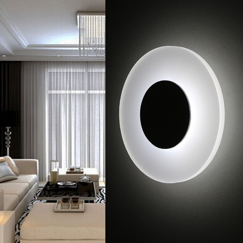 Minimalistische ultradunne acryl SCRYL SCRYCE LIMMUTE LED LED WANDELICT SCONCE In warm/wit/natuurlijk licht