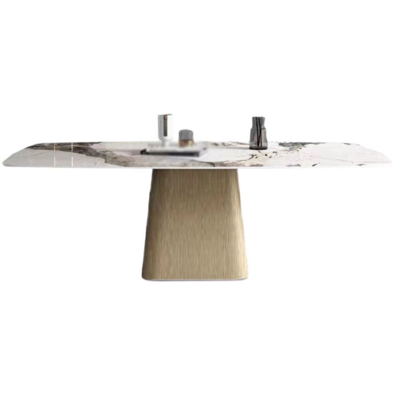 Contemporary Sintered Stone Dining Table Set 1/3/4/5/7 Pieces Dining Set for Home