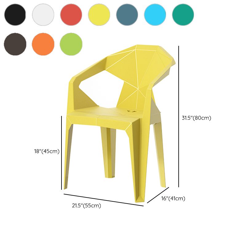 Square Acrylic Patio Dining Table 1/5 PCS Dining Set with Stackable Chairs for Outdoors
