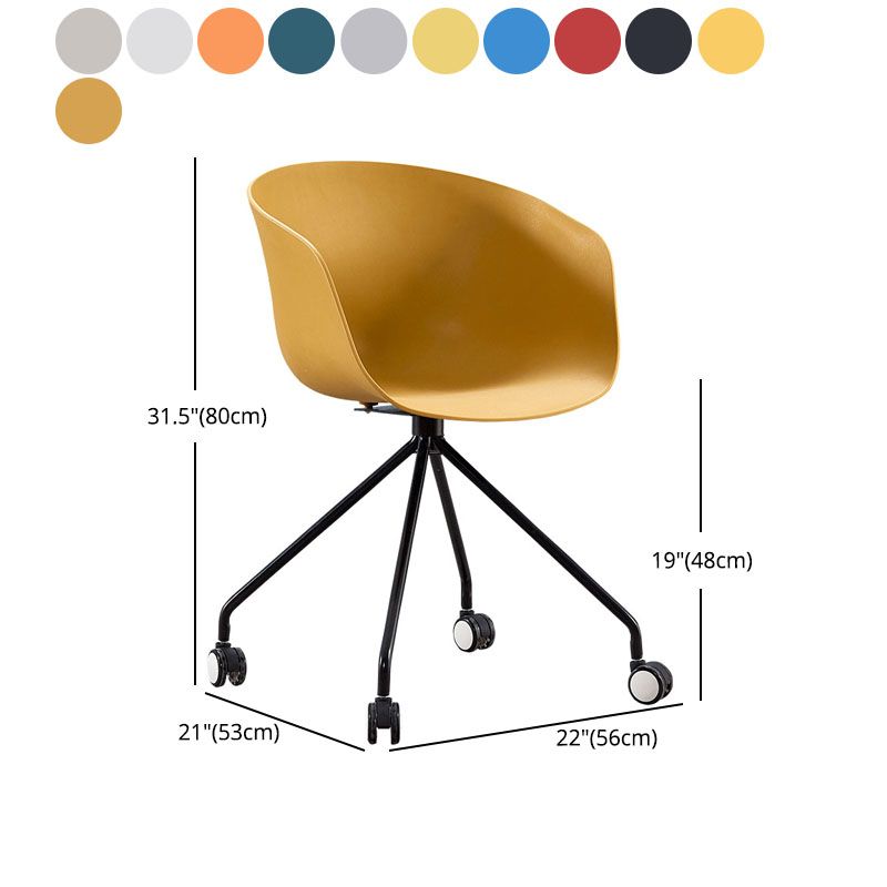Final mate plástico del sillón trasero sólido del eslabón giratorio moderno que cena la silla
